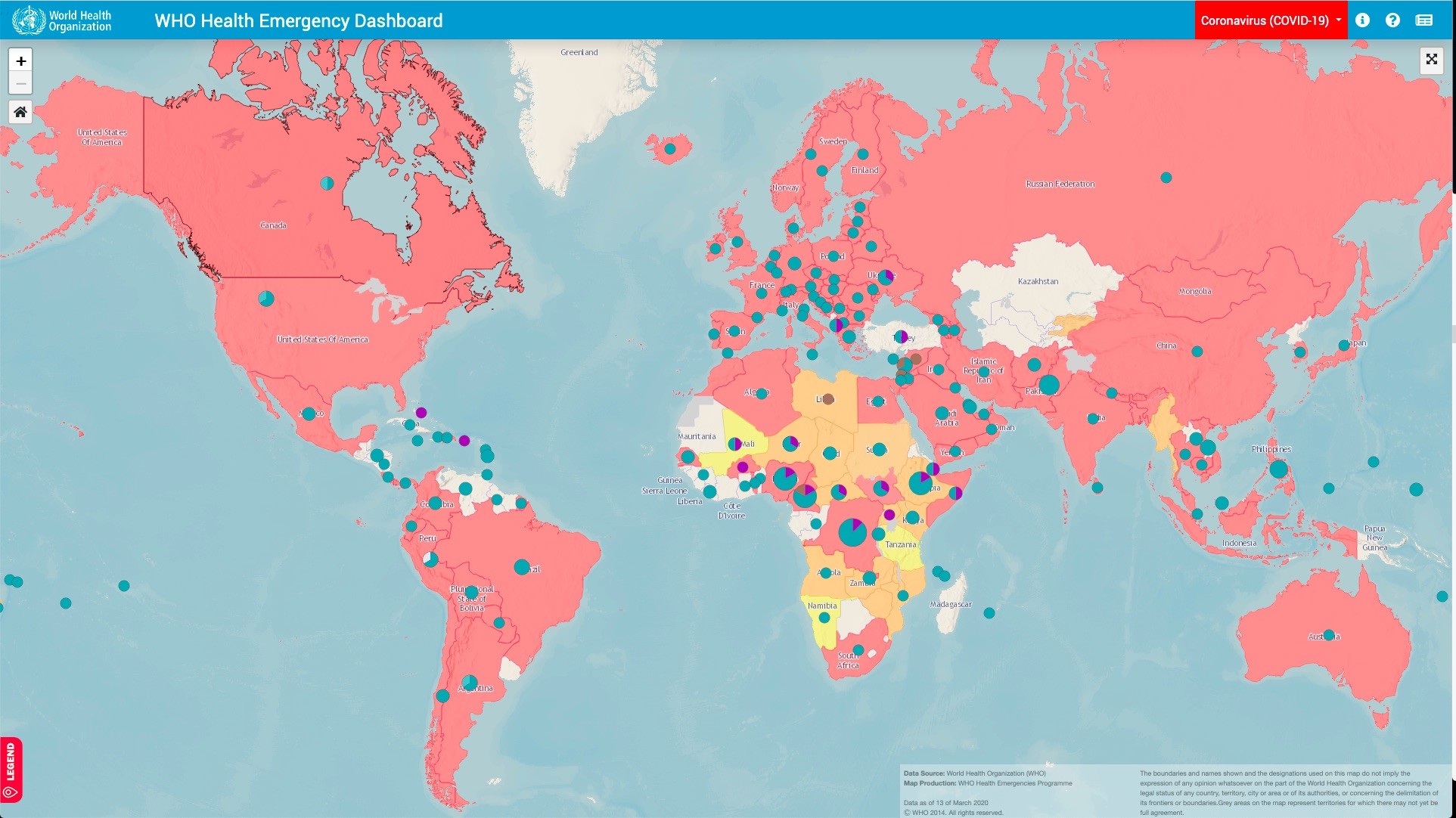 WHO Health Emergency Dashboard